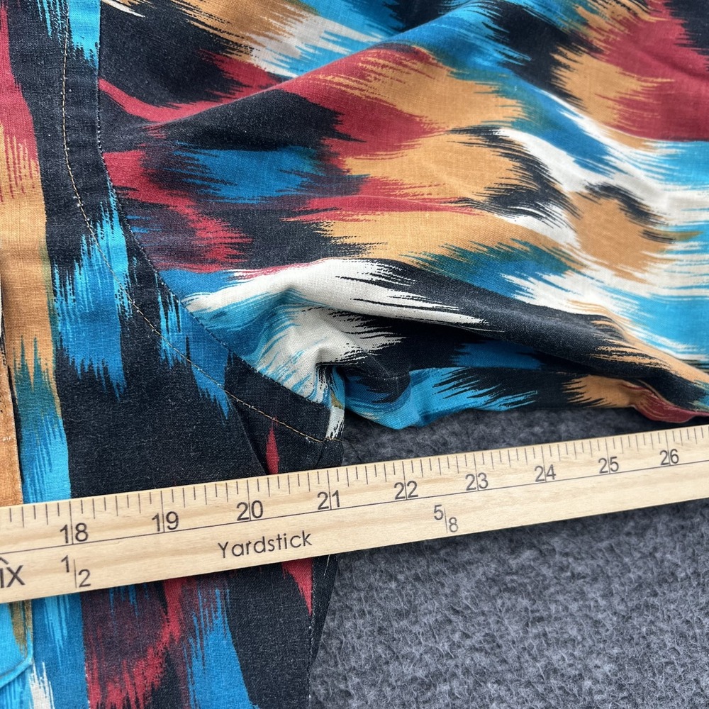 Wrangler Brushpopper Shirt Mens 16-33 Made in USA Western Tribal Native LS *FLAW - Picture 4 of 12